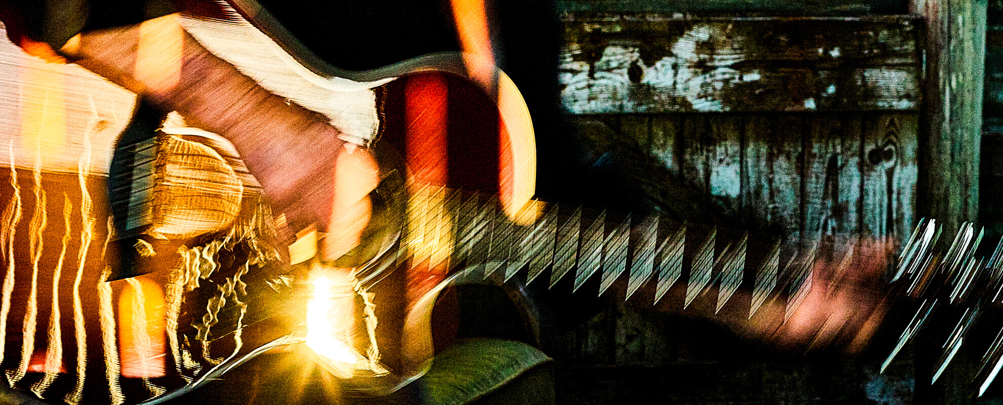 Guitar playing blur